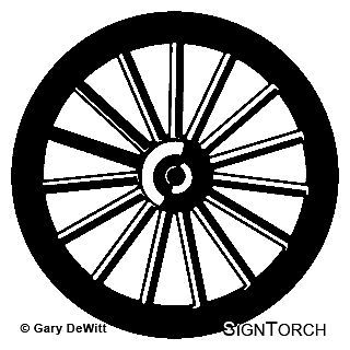 Wagon Wheel Vinyl Decal Sticker