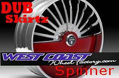 28 DUB SKIRTZ S600 Spinner WHEEL RIMS Set SKIRTZ Spinners NEW Floater