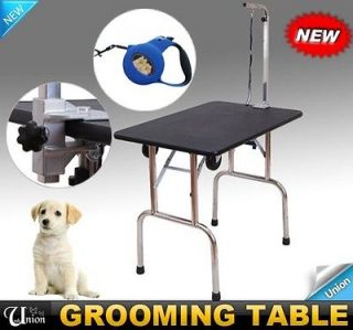 Portable Pet Dog Folding Grooming Table With Wheels Carry Handle Strap