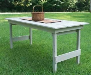 Primitive Harvest Table with folding legs Pattern/Plan WN128