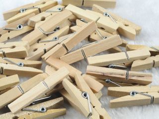 Wholesale40/100PCNew Wooden Clothespins Wood Clothes Pins Spring Clamp