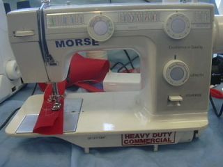 morse industrial strength flat bed sewing machine no walking foot sews