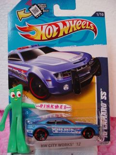 2012 Hot Wheels Police 10 Camaro SS 2010 131★KMART Excl Blue★city