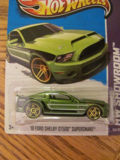 2013 Hot Wheels 2010 Ford Shelby GT 500 Supersnake Mustang  Green HW