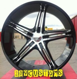 FWD Forte Wheels Rims Tires Black FW56 5x115 Cadillac STS 2011
