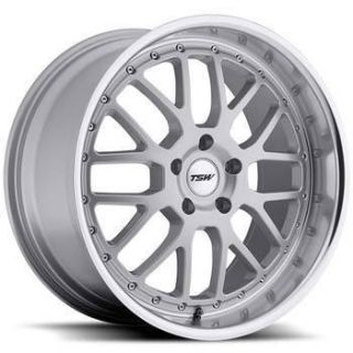 19x8 TSW Wheels Valencia 5x112 ET32 Silver 4 New Rims