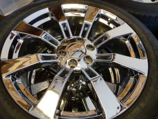 22 Chrome Cadillac Escalade Wheels Rims Tires Tahoe Sierra Silverado
