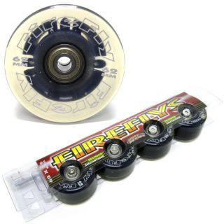 Fireflys Light Up 62 mm Quad Roller Skate Wheels 4 Count Set