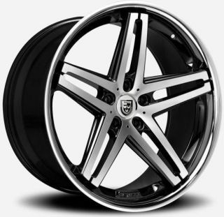 20 inch 20x8 5 Lexani R 5 Black Wheel Rim 4x4 5 4x114 3