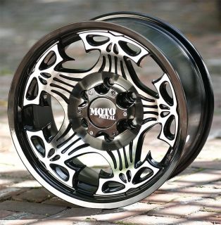 17 inch black wheels Moto Metal 909 skull Chevy Gmc 1500 Trucks 6 lug
