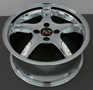 17 Rims Fit Mustang® Cobra 4 Lug Deep Chrome Wheel Set