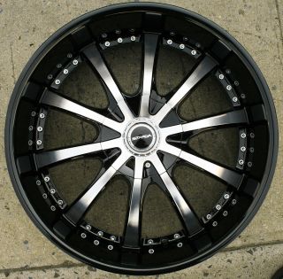 22 Black Rims Wheels Ford Fusion Flex Mustang 22 x 8 5 5H 40