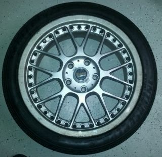 5Zigen Heidfeld Mesh 17 inch rims with tires Interceptor 215 45ZR17