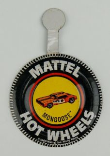 843 Original 1969 Hot Wheels Pin Badge for Mongoose Redline Car
