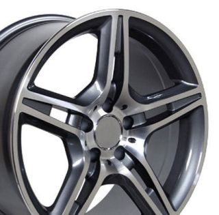 18 Gunmetal AMG Wheels Set of 4 Rims Fit Mercedes C E s Class SLK CLK