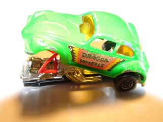 1972 Matchbox Vintage Mattel 43 Dragon Wheels VW Green Beetle Bug
