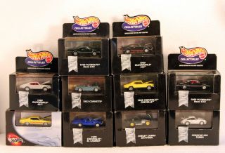 LIMITED EDITION Hot Wheels AMERICAN CARS 60s LOT 10 w/ Displays