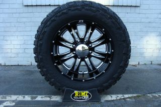 20 Eagle Alloy 016 Black Wheels 20x10 35x12 50 20 Federal MT Mud Tires