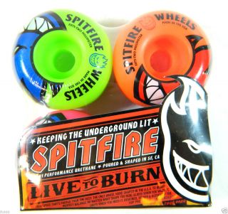  Spitfire Live to Burn Bighead Disorder Color 52mm Skateboard Wheels