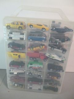 Various Hot Wheels Matchbox Johnny Lightning Cars in A 48 Car Case