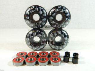 Blank Pro Skateboard 52mm Graphic Wheels ABEC 7 Bearing Spacers