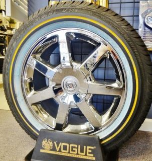 Cadillac Chromed Factory 17 Wheels 235 55R17 Vogue Tyres