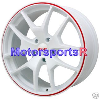 518 White Red Stripe Wheels 5x120 Rims 04 Pontiac GTO 5 7 LS1