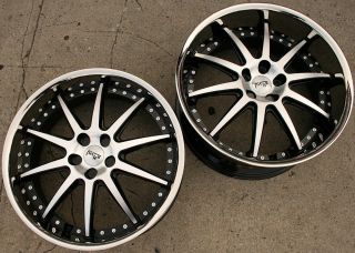 Niche Spa 22 Black Rims Wheels Nissan 350Z Staggered 22 x 9 0 10 5 5H