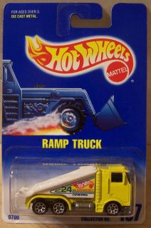 ctd Hot Wheels 1992 #187 Ramp Car Transport Truck yw/wt
