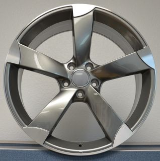 S4 RS6 Replica Fits A4 S4 A6 S6 Wheels Rims Set Grey Machined