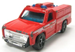 Old Red Fire Engine Truck Mattel Hot Wheels X