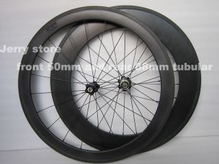 700c Carbon Bike Wheels Front 50mm and Rear 88mm Tubular Full Carbon