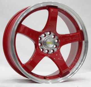  Tenzo Style GTR Red 5x100 114 3 Acura Honda Toyota Mazda Wheels Rims