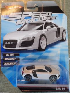 New Hotwheels White Audi R8 Speed Machines Car R8481
