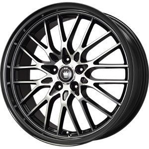 New 16x7 5x100 5x114 3 Konig Lace Black Wheels Rims