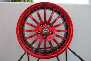 Line G601 Wheel 5x108 114 3 40 Red Black Rim Fits Scion TC XB