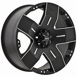 15 inch Ballistic Hyjak Black Wheels Rims 5x5 5x127