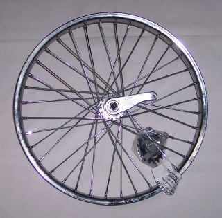 New Steel Chrome 20 x 2 125 BMX Bike Wheel Rear Coaster Brake