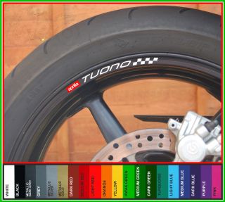 Aprilia Tuono Wheel Rim Decals Stickers RSV1000 1000R 125 Factory
