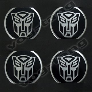 4X Transformers Autobot Wheel Center Cap Sticker Emblem
