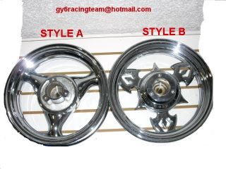 Scooter GY6 150cc Chrome Rims Wheels Front Disc and Rear Disc