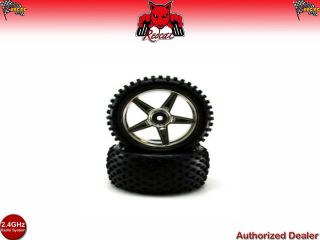 Redcat Racing Chrome Rear Wheels and Tires 2pcs