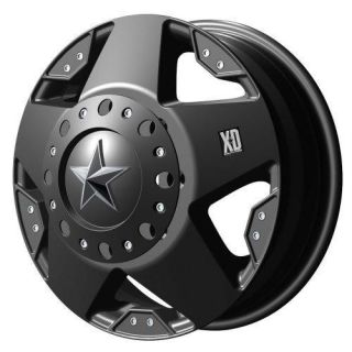 16 inch XD Rockstar Black Dually Wheels 8x6 5 8x165 1