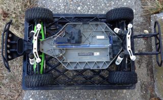 Slash 4wd 4x4 Roller chassis with Tires & Servo No body Black Rims
