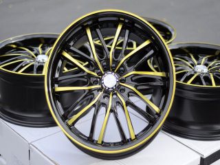 18 Yellow Wheels Rims 5 Lugs PT Cruiser Forester Impreza WRX Corolla