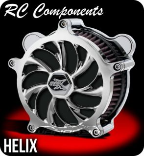 RC Components Airstrike Air Cleaner All Chrome Helix 08 12 FLH Harley