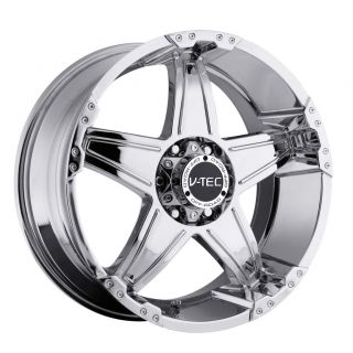 17 inch V Tec Wizard Chrome Wheels Rims 8x6 5 8x165 1 12 Dodge RAM