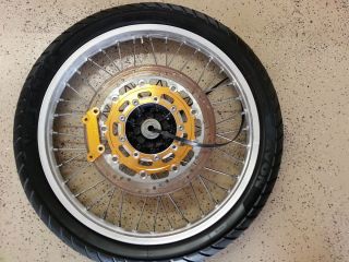 07 KLR650 Front Wheel Rim Tire with 320mm Disc and Caliper Adapter