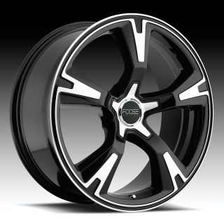 20 FOOSE RS Wheel Set 20x8 5 Black Machined 5 Lug FWD Rims