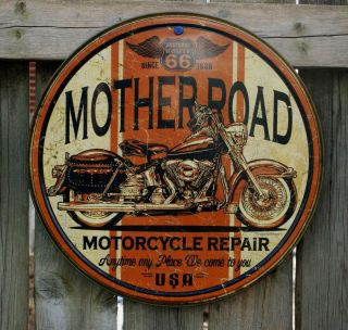 USA METAL SIGN* MotherRoad Indian Harley Motorcycle Repair *SHIPS